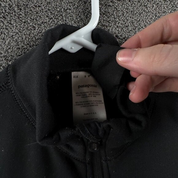 Patagonia Women XS Full Zip Black Jacket USA Made Stretch Adult Outdoors Logo - Picture 9 of 16